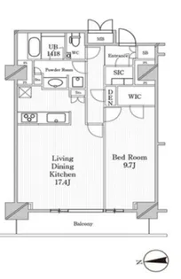 JP noie 恵比寿西【5階】の間取り