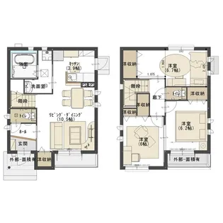 栃木県宇都宮市簗瀬町【一戸建】の間取り