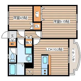 グレース高橋C【2階】の間取り