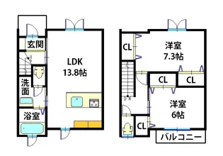 メゾンクレスト神辺川南の間取り