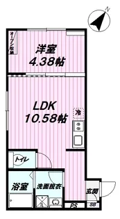 東京都羽村市神明台1【アパート】の間取り
