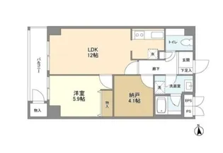 東京都渋谷区恵比寿1【マンション】の間取り