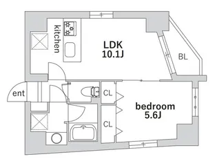 MiNo牛込柳町【9階】の間取り