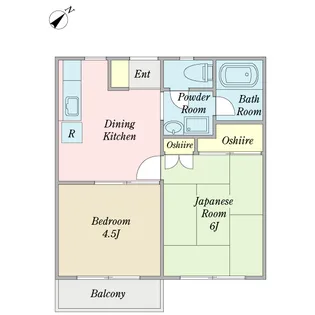 マインドハイツ【2階】の間取り