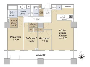 パークコート麻布十番ザタワー【29階】の間取り