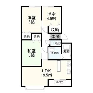 グローバルタウンKII【3階】の間取り