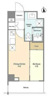 リヴィコート下落合【4階】の間取り