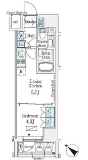 ベルトロワ人形町【3階】の間取り