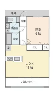 シュロス松前台【2階】の間取り