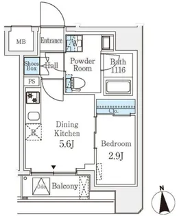 クラリティア文京湯島【CLARITIA文京湯島】【3階】の間取り