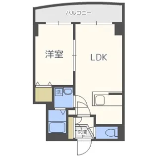 リュミエール北3条【9階】の間取り