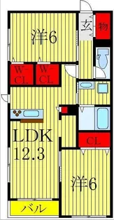 コンフォール常盤平【3階】の間取り