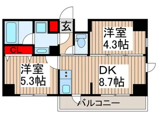ガレリアレジデンス南千住【6階】の間取り