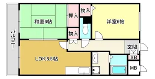 シャトーセレニティー【5階】の間取り