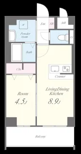 エルヴィータ箱崎【1階】の間取り