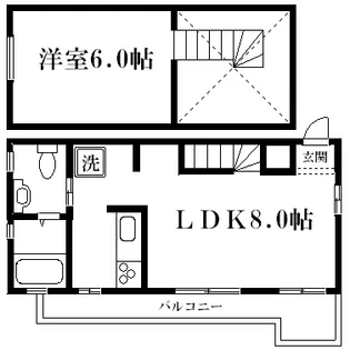 グランディーN1【6階】の間取り