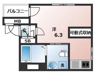 モリス六甲【2階】の間取り