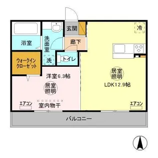 袖ヶ浦ヒルサイドプラザB【3階】の間取り