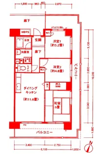 フロール山田町第2【3階】の間取り