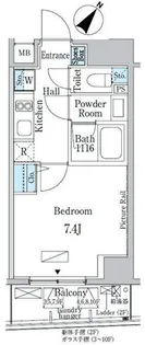 クロスレジデンス日本橋浜町【10階】の間取り