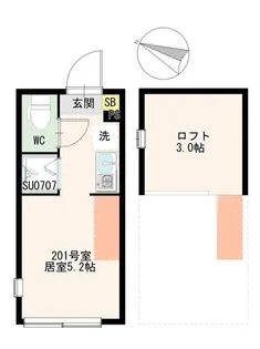 パレス初台【2階】の間取り