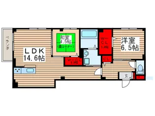 Montagne・sel B【1階】の間取り