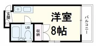 リバーサイド庚午【4階】の間取り