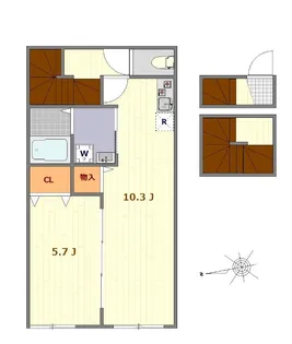 マーレ都立家政【3階】の間取り