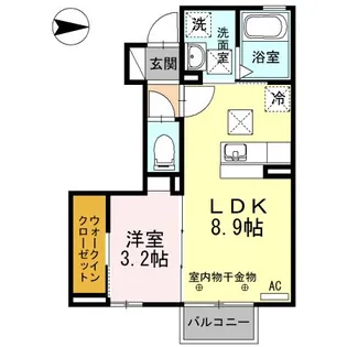 モン・ノーブル A棟【1階】の間取り