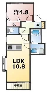 Jouer KYOWA(ジュールキョウワ)【1階】の間取り