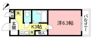 エスポアエトワール【1階】の間取り