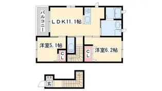 レジデンス永尾A棟【2階】の間取り