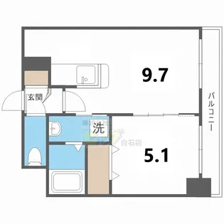 サンライトシティ豊平【6階】の間取り
