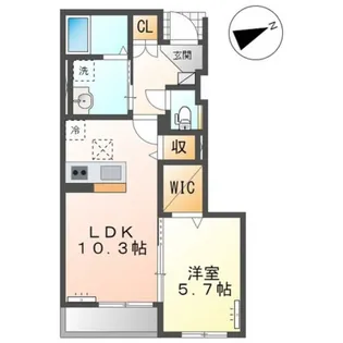 コーポレーヴ高松II【1階】の間取り