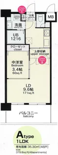 No.82 ORIENT BLD【8階】の間取り