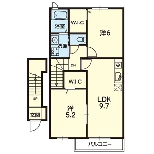 プラシードF【2階】の間取り
