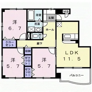 プリムローズ【3階】の間取り
