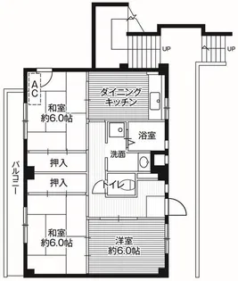 ビレッジハウス公郷4号棟【4階】の間取り