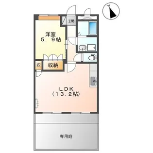 ファインパレスII【1階】の間取り