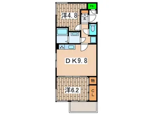 ヤマトイーストコート1060【1階】の間取り
