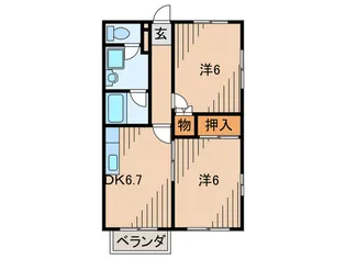 ラ・秋桜【1階】の間取り