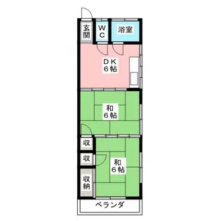 コーポ落合【2階】の間取り