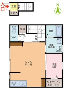 INTEGRAL寅国【2階】の間取り