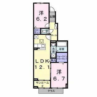 ビオレタA【1階】の間取り