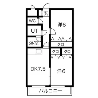 ハイクオリティ II号棟【6階】の間取り
