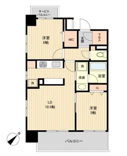 グラディート町田【9階】の間取り