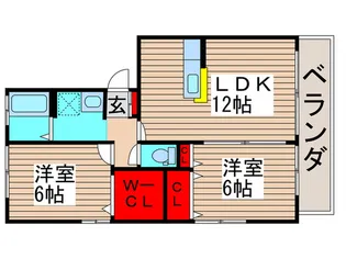 サンモ-ル梨本【2階】の間取り