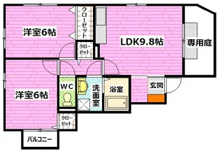 コテージパラム【1階】の間取り