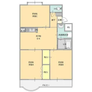 サンライズマンション 2号館【2階】の間取り