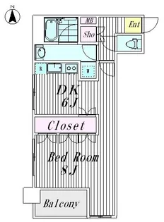 ユニーブル島津山【3階】の間取り